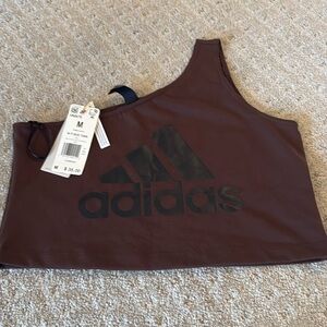Adidas one shoulder crop top NWT